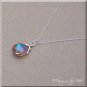 Purple Haze... Crystal Briolette Pendant on Custom Sterling Chain