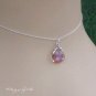Purple Haze... Crystal Briolette Pendant on Custom Sterling Chain