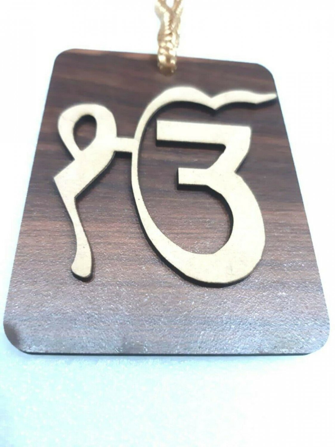 WOODEN EK ONKAR CAR HANGING FOR LONG LASTING THREAD /EASY TO HANGING ...