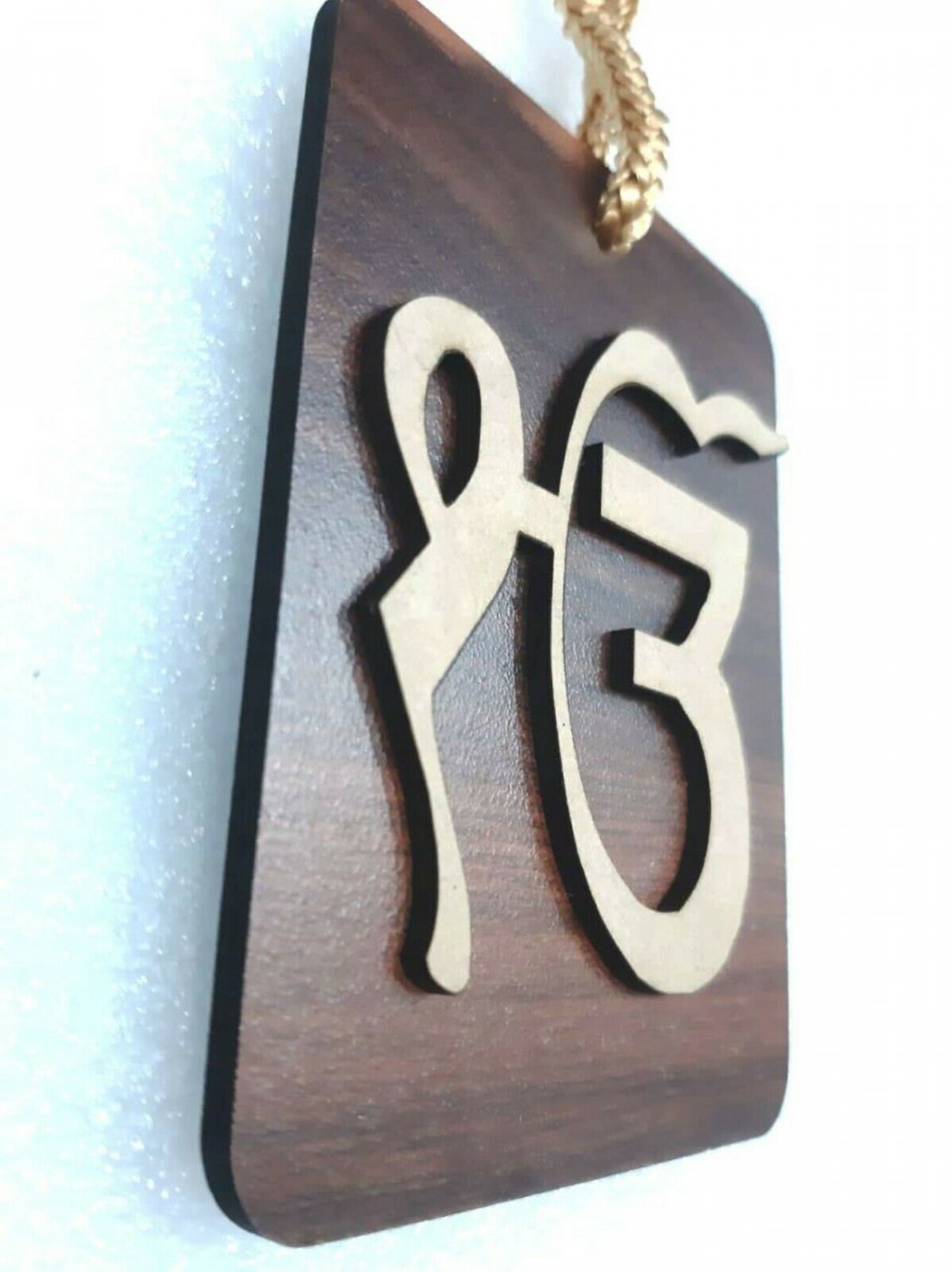 WOODEN EK ONKAR CAR HANGING FOR LONG LASTING THREAD /EASY TO HANGING ...