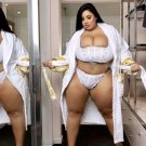 5 x 7 NUDE CURVY BUSTY BRUNETTE MODEL 022095 THICKNESS