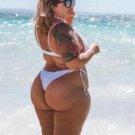 8 x 10 NUDE CURVY THICK BUSTY BRUNETTE MODEL 022429 BOOTY