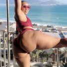 5 x 7 NUDE CURVY THICK BUSTY BRUNETTE 022711 BOOTY