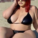 8 x 10 NUDE CURVY THICK BUSTY BRUNETTE 022758 BOOTY