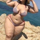 5 x 7 NUDE CURVY THICK BUSTY BRUNETTE 022872 BOOBS