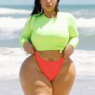 5 x 7 NUDE CURVY THICK BRUNETTE MODEL 023215 THICKNESS