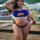 5 x 7 NUDE CURVY THICK BRUNETTE MODEL 023244 THICKNESS