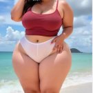 5X 7 NUDE CURVY BUSTY MODEL 2394930 THICKNESS HIPS BOOTY