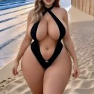 8 x 10 NUDE CURVY BUSTY MODEL 23956454 THICKNESS BOOBS N HIPS