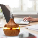Electric Air Humidifier Essential Aroma Oil Diffuser Wood Grain  USB Mini Mist Maker LED Light