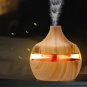 Electric Air Humidifier Essential Aroma Oil Diffuser Wood Grain  USB Mini Mist Maker LED Light