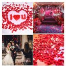 1000PCS Home Decor Fake Rose Petals Flower Toss Silk Wedding Petal for Party Event Wedding