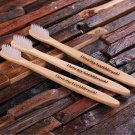 100Pcs Eco Friendly Bamboo Resuable Toothbrushes Portable Adult Wooden Soft Tooth Brush Customized