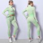 2/3PCS Yoga Set Women Deporte Athleisure Butt Lifting Gym Sportswear Fitness Tie Dye Long Sleeve