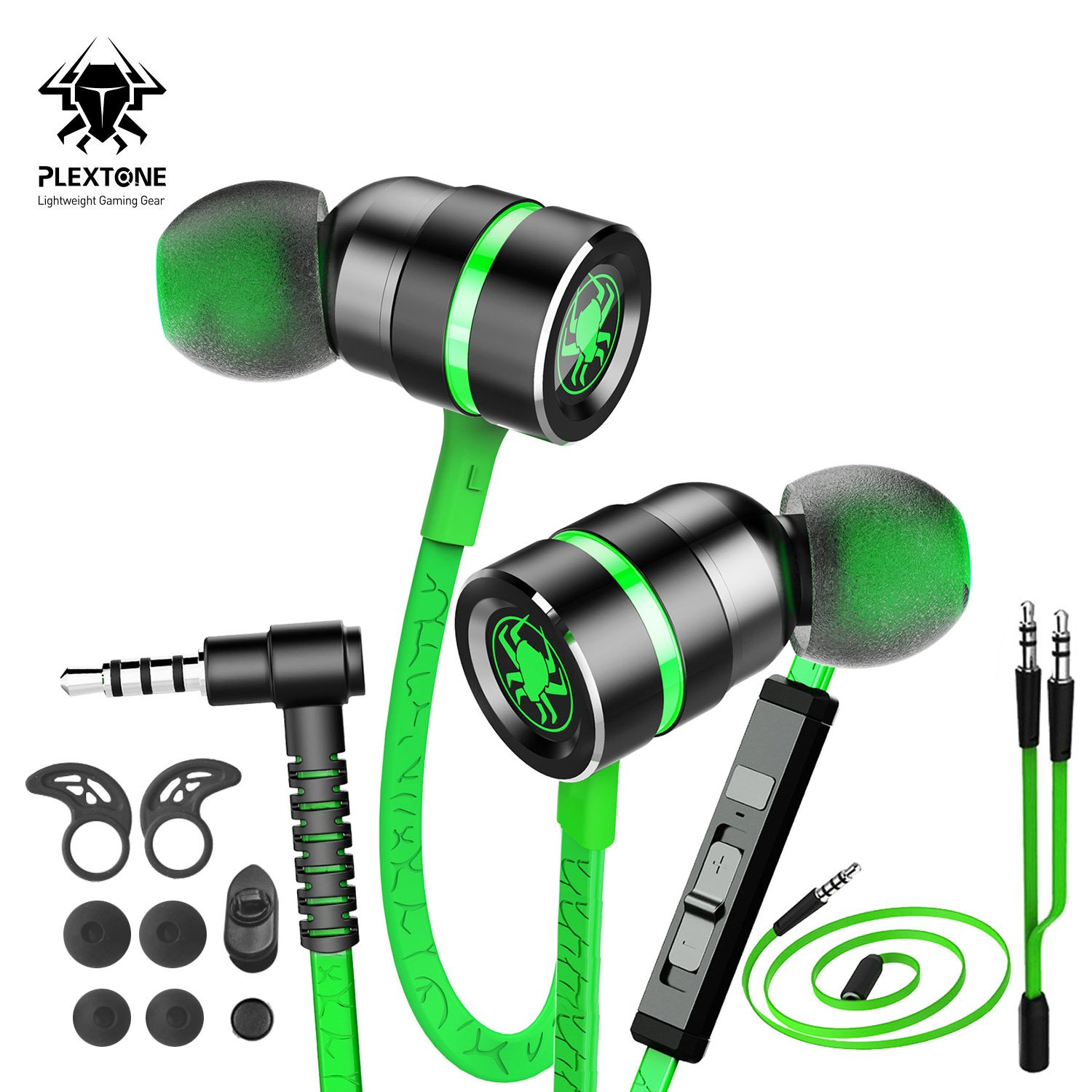 Best Selling Amazon Plextone G20 USB C 3.5mm Anti Current 3D Sound Wired Game Earphone Earbuds