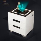Multi-function Nordic Style Smart Night Stands Bedroom 3 Drawers Wireless Charging Night LED Light