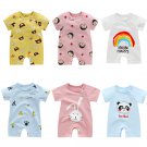 The new summer leisure baby jumpsuit cotton short-sleeved thin neonatal clothing
