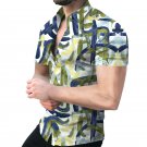 Factory Wholesale Men Shirt 2022 Short Shirt Stripes Pattern Stand Men Sleeve Casual Shirt Blouse
