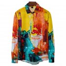 2022 Amazon Hot Sell Art Oil Painting Design Man's Long Sleeves Shirts