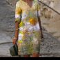 Elegant Women Dress Summer Vintage Print V 2022 Fashion Female Loose Dresses Vestidos