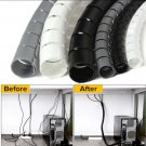 8/10/15/20/25mm 1m Line Organizer Pipe Protection Spiral Wrap Winding Cable Wire Protector Cover