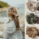 2022 New Knitted Hair Scrunchie Headband for Women Solid Color Velvet Elastic Hair Bands Rings