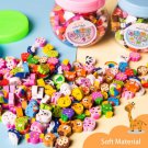 50pcs/set Cute Rubber Eraser Creative Animal Fruit Pencil Erasers Mini Kawaii stationery Kids