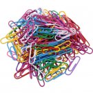 50pcs/box Rainbow Colored Paper Clip Metal Clips Memo Clip Bookmarks Stationery Office Accessories