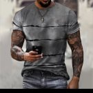Retro classic European and American style short-sleeved street trend men's casual solid color