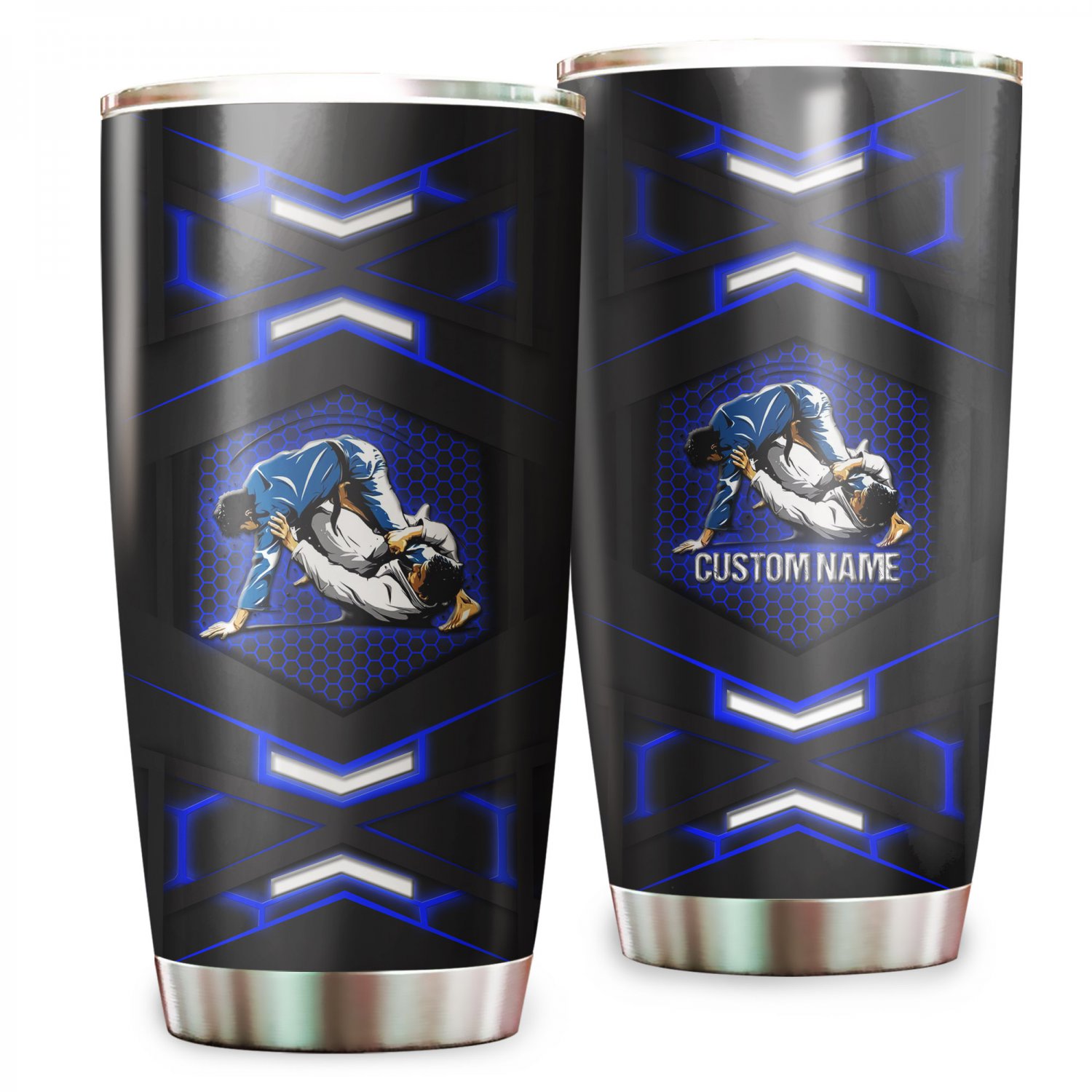 jiu Jitsu Geometric Custom Name Tumbler Cup For BJJ Martial Artists And Sport Lovers 1176T2LTTT0309