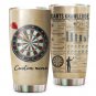 Darts Knowledge Custom Name Tumbler For Darts Lovers 244T6PTHT0083