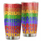 Glitter Rainbow Pride Custom Name Tumblers For LGBT Community 977T4VTH0647