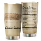 Vintage Puerto Rico Map Custom Name Tumbler For Puerto Ricans  1078T2VTH0323