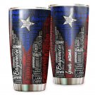 Puerto Rico Words Flag Custom Name Tumblers For Puerto Ricans Meaningful Gifts 990T4NVM0391