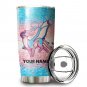 Dragon Trans Pride Flag Custom Name Glitter Tumbler For Transgender LGBT Community 299T6NVM0052