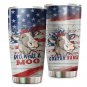 America Flag Red White Moo Cute Cow Custom Name Tumbler Cup For Famers On 4th Of July 332T6PLH0088