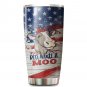 America Flag Red White Moo Cute Cow Custom Name Tumbler Cup For Famers On 4th Of July 332T6PLH0088