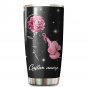 Pink Elephant Rose Custom Name Tumbler Cup For Breast Cancer Survivors And Supporters 1124T2PLH0488