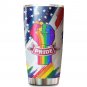 Pride Rainbow Hand American Flag Custom Name Tumbler Cup In Pride Month 1129T2LTTT0284