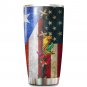 Puerto Rican American Vintage Retro Flag Coqui Frog Custom Name Tumbler Cup 1142T2PTHT0404