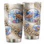 Cute Lovely Glitter Turtle Under The Sea Leopard Patten Tumbler Cup For Ocean Lovers 1145T2LTTT0292
