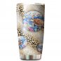 Cute Lovely Glitter Turtle Under The Sea Leopard Patten Tumbler Cup For Ocean Lovers 1145T2LTTT0292