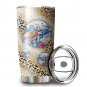 Cute Lovely Glitter Turtle Under The Sea Leopard Patten Tumbler Cup For Ocean Lovers 1145T2LTTT0292