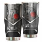 Bowling Steel Pattern Custom Name Tumbler For Bowling Lovers 243T6PLH0060
