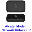 Alcatel Network Unlock pin LinkZone MW40CJ MW40V MW40VD MW41MP MW41NF MW41TM