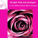 Velvet Plum Rose Realistic Flower Cross-Stitch Chart