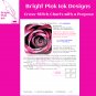 Velvet Plum Rose Realistic Flower Cross-Stitch Chart