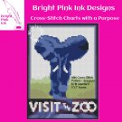 Mini Visit the Zoo Elephant from Vintage Poster Cross-Stich Mini