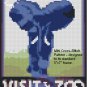 Mini Visit the Zoo Elephant from Vintage Poster Cross-Stich Mini
