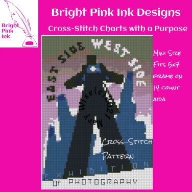 Photo Exhibit Mini Cross-Stitch Chart Adapted Adapted from Vintage Poster